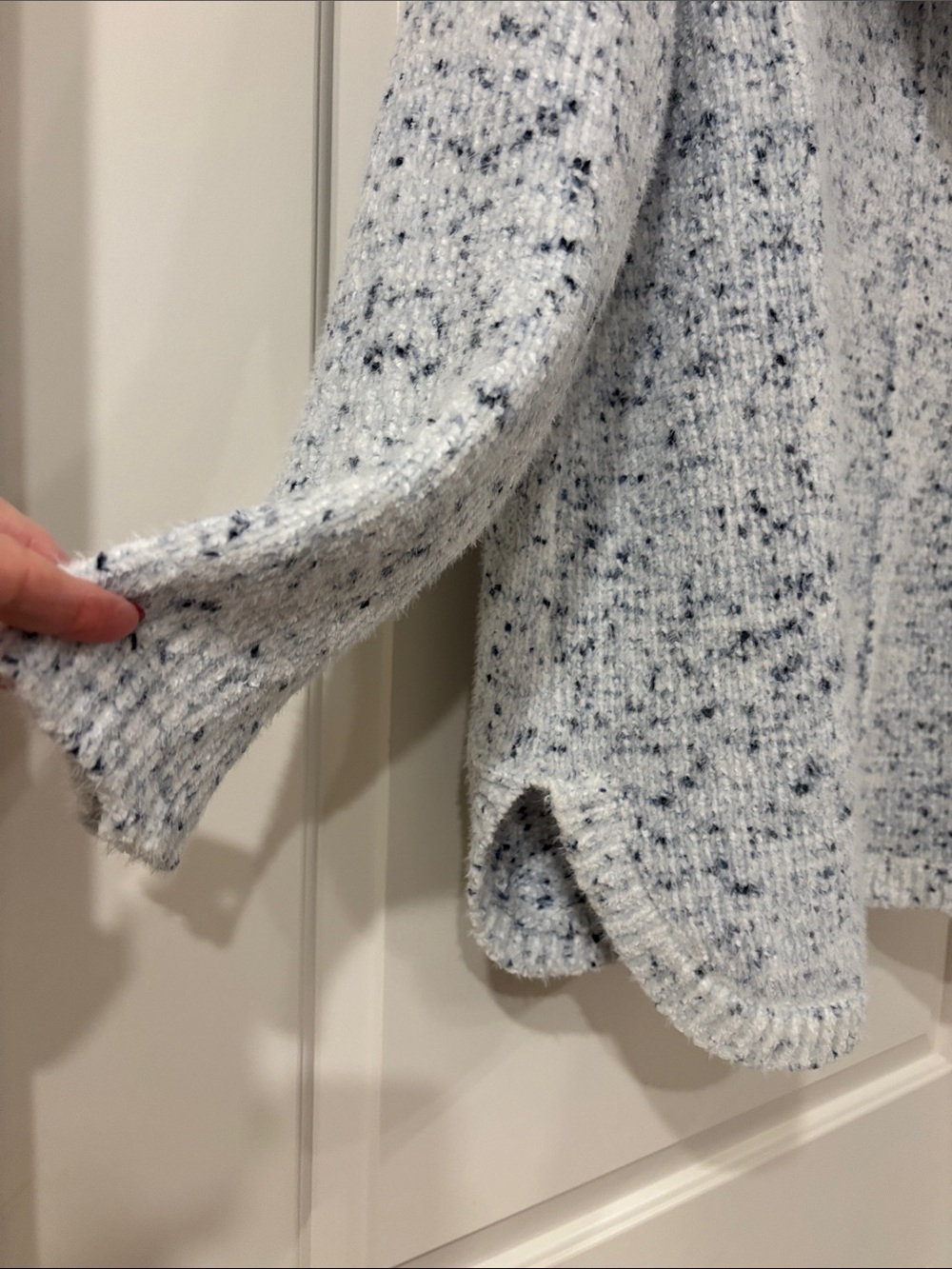 Ruby Rd. Light Blue Speckled Cowl Neck Sweater XL - Picture 2 of 5
